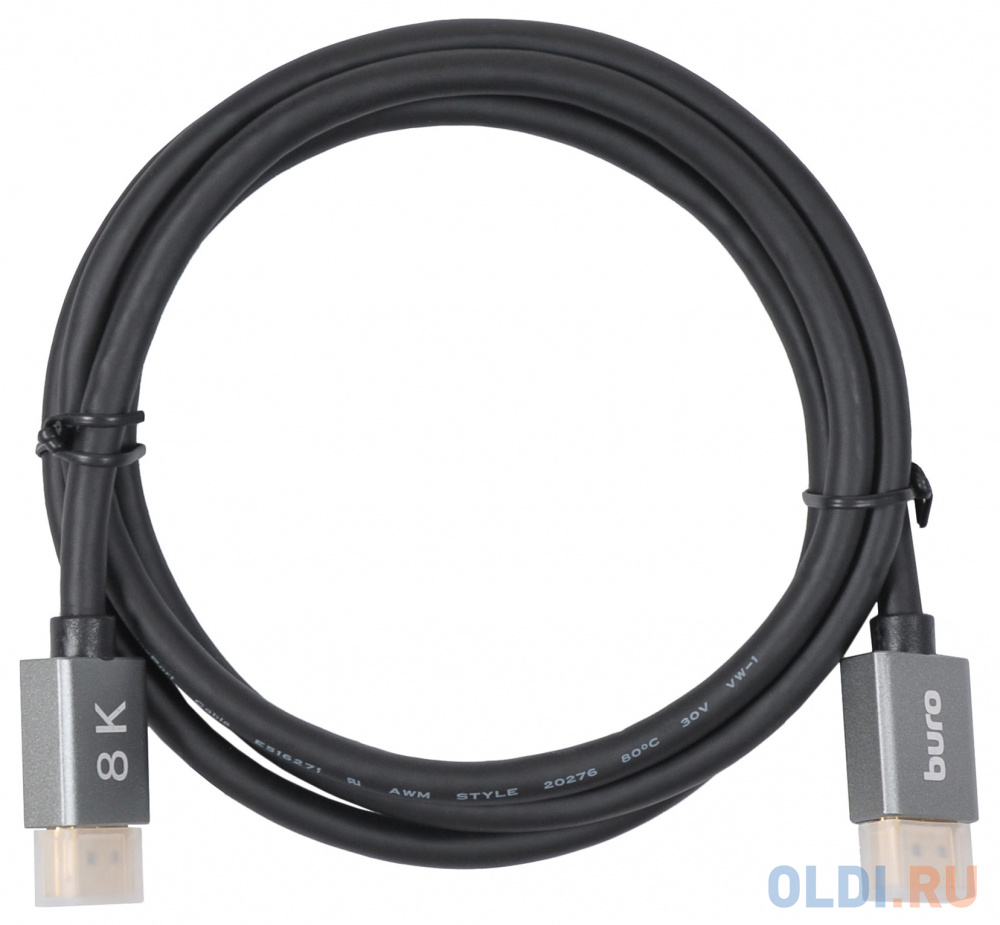Кабель DisplayPort 1.5м Бюрократ BHP-DPP-1.4-1.5G круглый черный фото