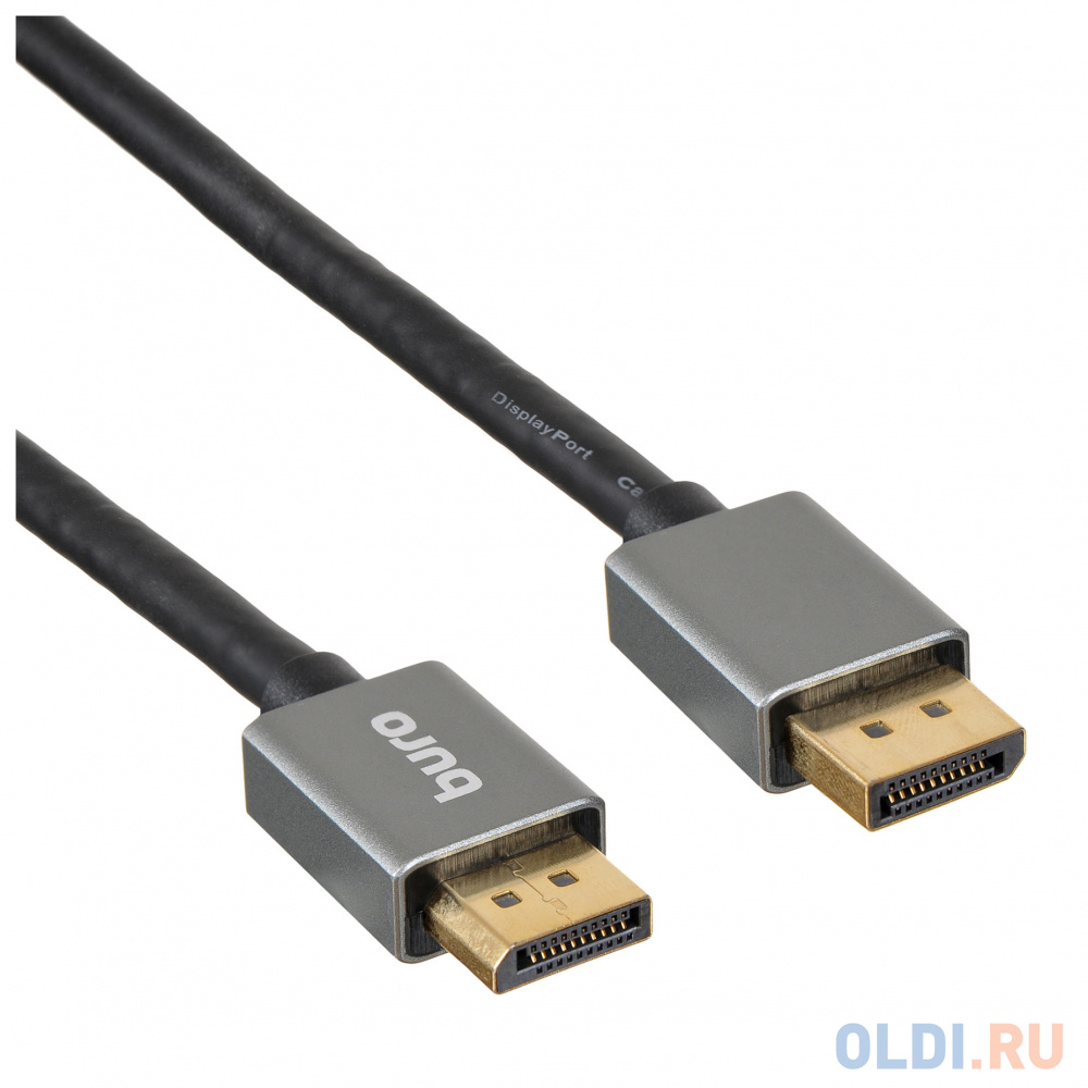 Кабель DisplayPort 1.5м Бюрократ BHP-DPP-1.4-1.5G круглый черный фото