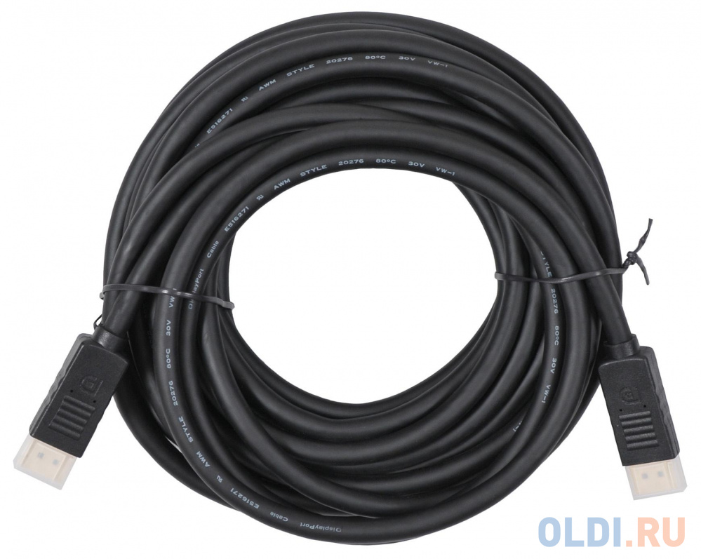 Кабель DisplayPort 10м Бюрократ BHP-DPP-1.4-10 круглый черный - фото 2