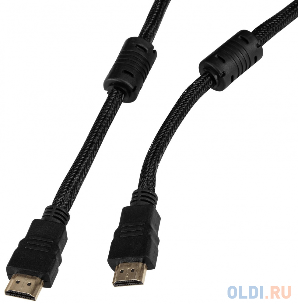 Кабель HDMI 10м Бюрократ HDMI-V1.4-10MC круглый черный - фото 2