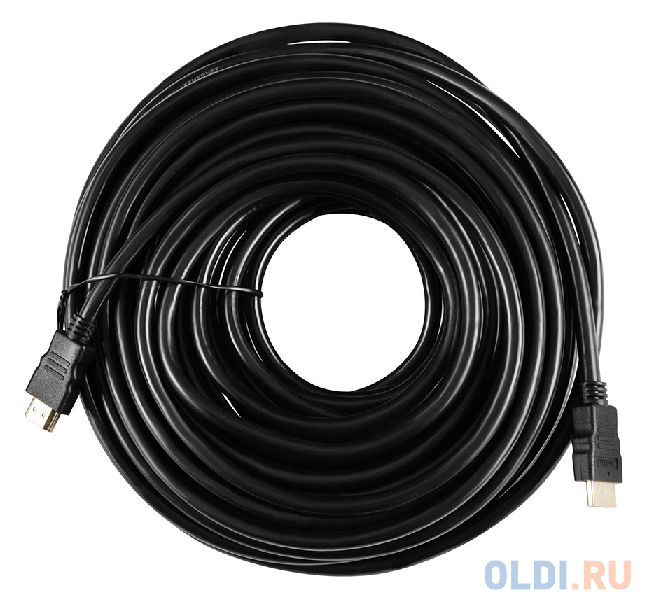 Кабель HDMI 20м Бюрократ BHP-HDMI-1.4-20 круглый черный Вид№2