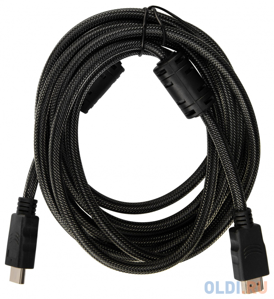 Кабель HDMI 3м Бюрократ HDMI-V1.4-3MC круглый черный - фото 1
