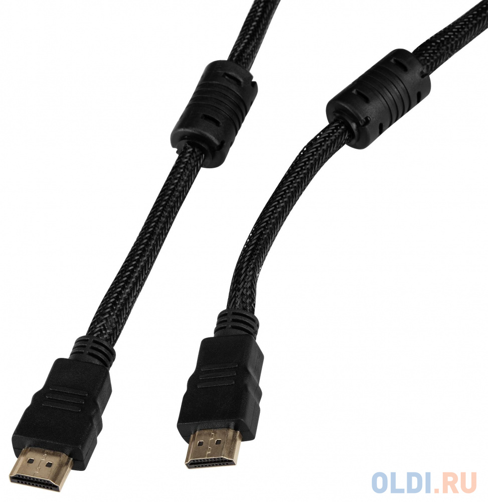 Кабель HDMI 3м Бюрократ HDMI-V1.4-3MC круглый черный фото