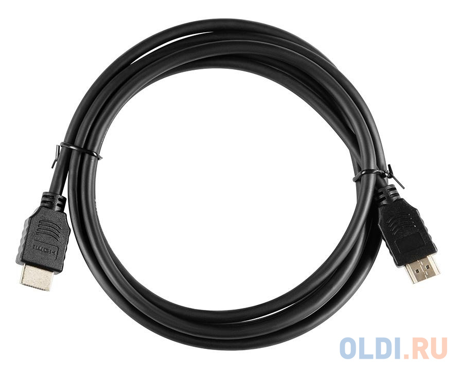Кабель HDMI 2м Бюрократ BHP-HDMI-2.1-2 круглый черный - фото 2