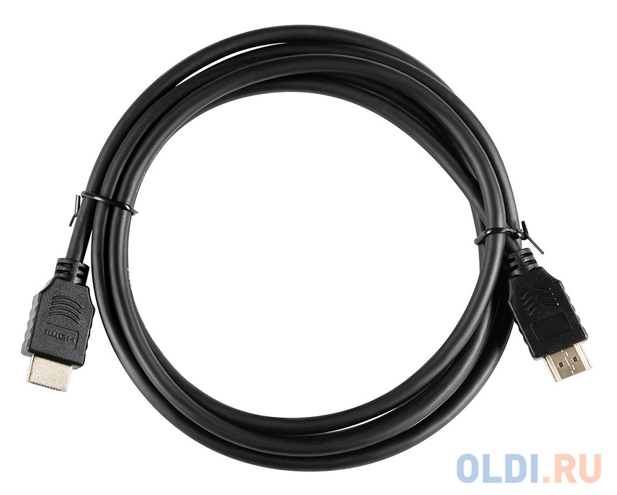 Кабель HDMI 2м Бюрократ BHP-HDMI-2.1-2 круглый черный Вид№2