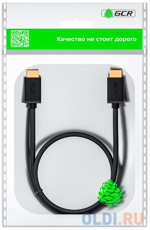 Кабель HDMI 1м Green Connection GCR-HM411-1.0m круглый черный Кабель HDMI 1м Green Connection GCR-HM411-1.0m круглый черный фото