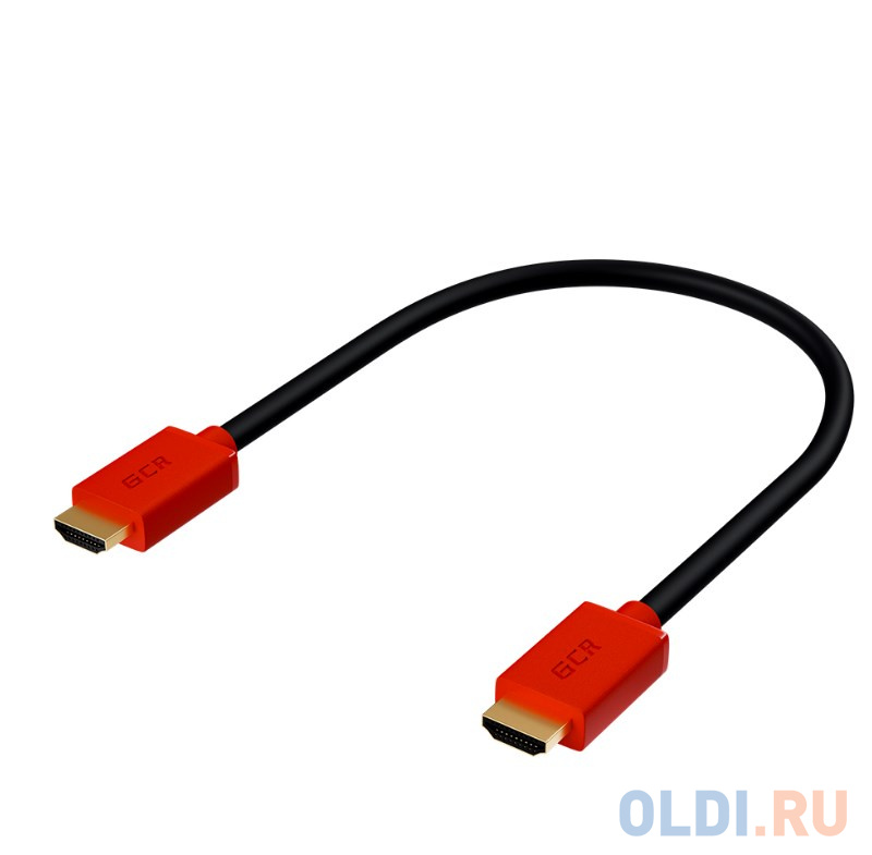 Кабель HDMI 2м Green Connection GCR-HM451-2.0m круглый черный/красный Вид№2