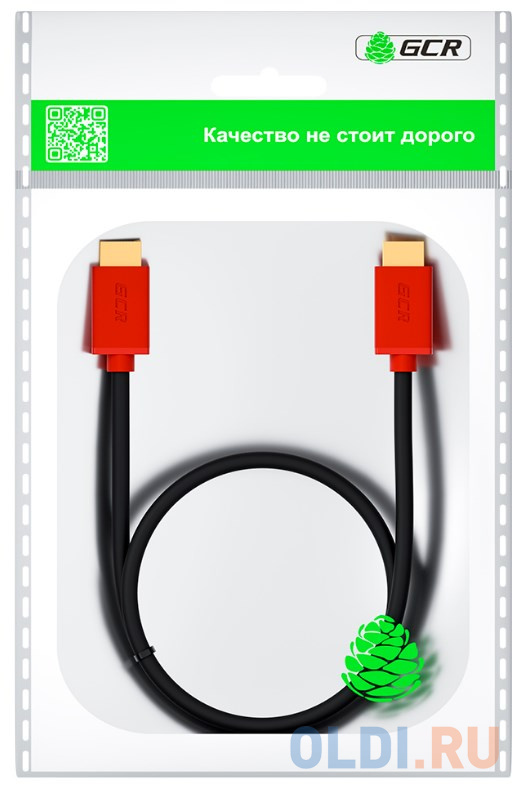 Кабель HDMI 2м Green Connection GCR-HM451-2.0m круглый черный/красный Вид№4