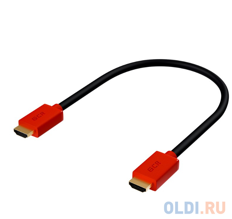 Кабель HDMI 3м Green Connection GCR-HM451-3.0m круглый черный/красный Вид№2