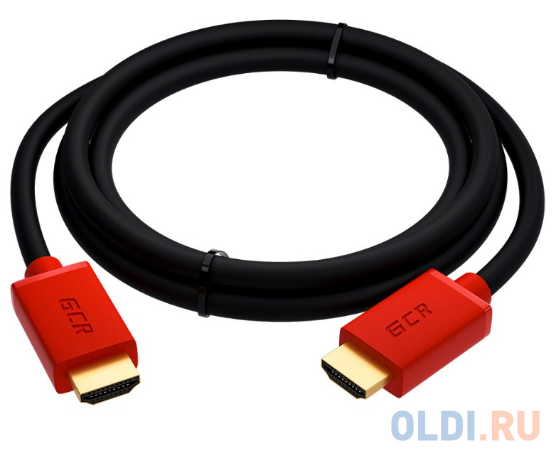 Кабель HDMI 3м Green Connection GCR-HM451-3.0m круглый черный/красный Вид№3