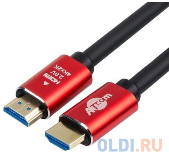 Кабель HDMI 3 m (Red/Gold, в пакете)  VER 2.0 удлиняющий кабель 10м 939 001799 10 гбит с usb a usb c для logitech tap logitech meetup logitech rally
