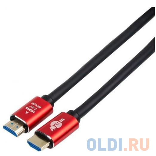 Кабель HDMI 3 m (Red/Gold, в пакете)  VER 2.0 фото