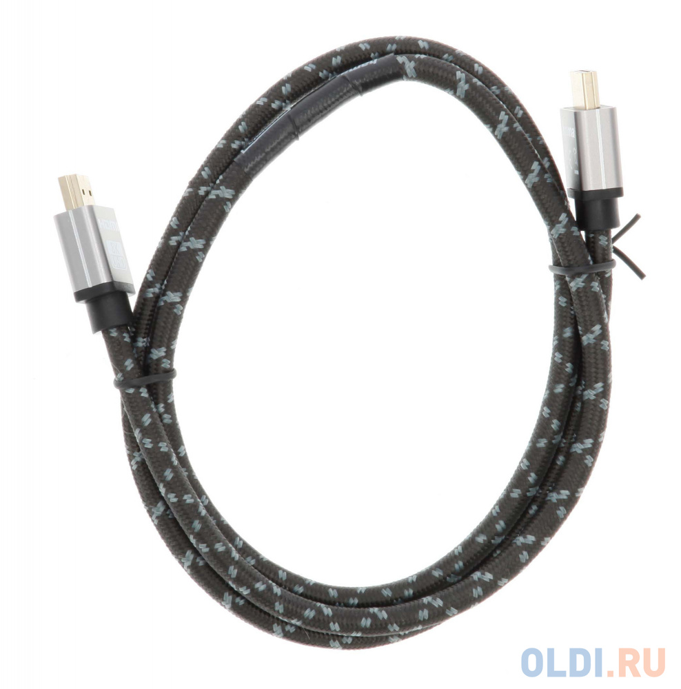 Кабель HDMI 1м HAMA H-205238 плоский черный/серый Вид№2