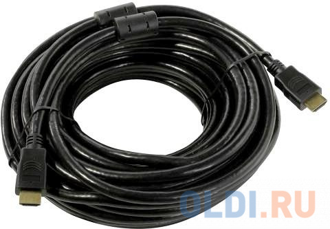 Кабель HDMI 5м Exegate EX-CC-HDMI2-5.0F круглый черный EX287725RUS - фото 1
