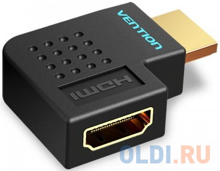Адаптер-переходник Vention HDMI v2.0 19M/19F угол 270, цвет черный AICB0 - фото 1