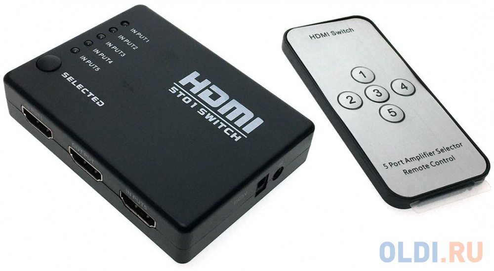 Переходник HDMI ESPADA HSW0501S круглый черный 36484 - фото 1