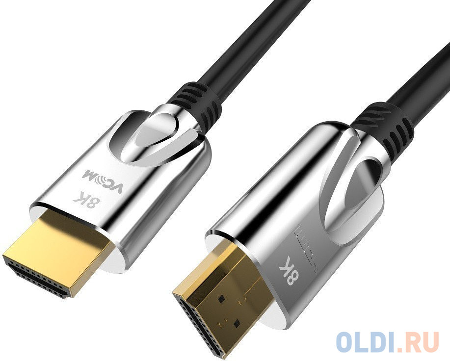 Кабель HDMI 2м VCOM Telecom CG862-2M круглый черный/серебристый Вид№2