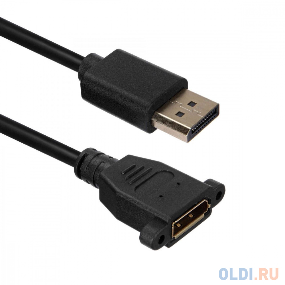 Кабель ACD-DDPF2-30B [ACD-DDPF2-30B] DisplayPort 1.2, DP extension, Golden Plated, 20m/20f, Черный, 3м (742514) Вид№2