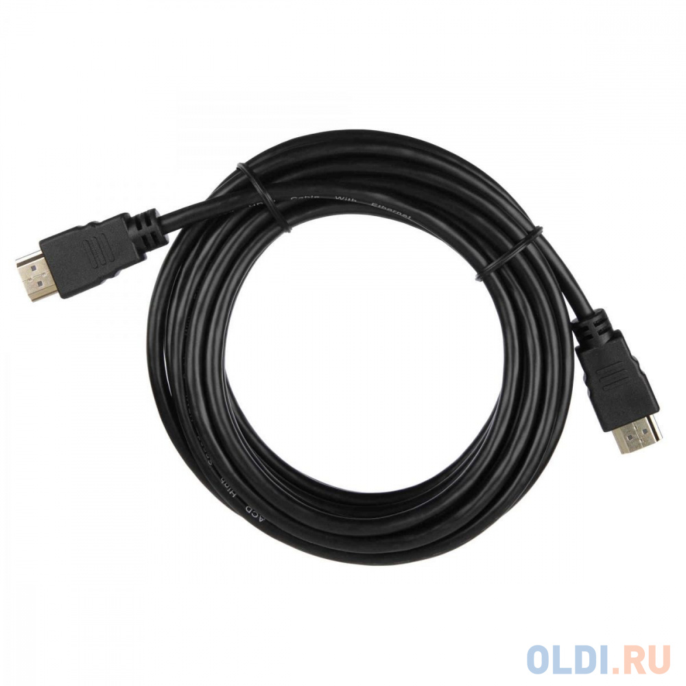 Кабель ACD-DHHM1-50B [ACD-DHHM1-50B] HDMI 1.4, Golden Plated,19m/19m, Черный, 5м (742200)