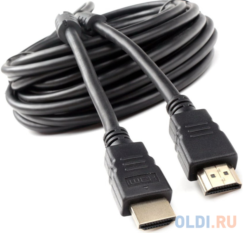 

Кабель HDMI Cablexpert CCF2-HDMI4-10M 10м, v1.4, 19M/19M, черный, позол.разъемы, экран, 2 ферр кольца, пакет (272283) {15}