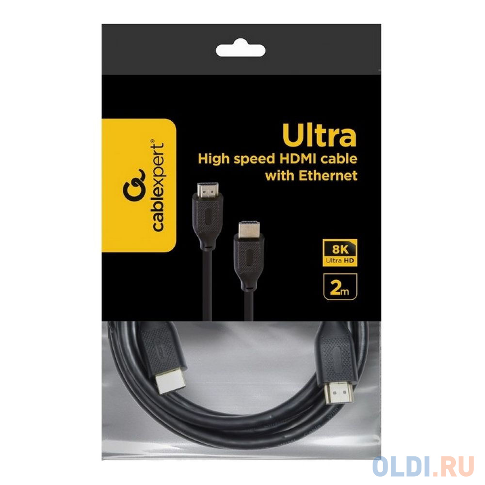 Кабель HDMI Cablexpert CC-HDMI8K-2M 2м, v2.1, 8K, 19M/19M, черный, пакет (114448) Вид№3