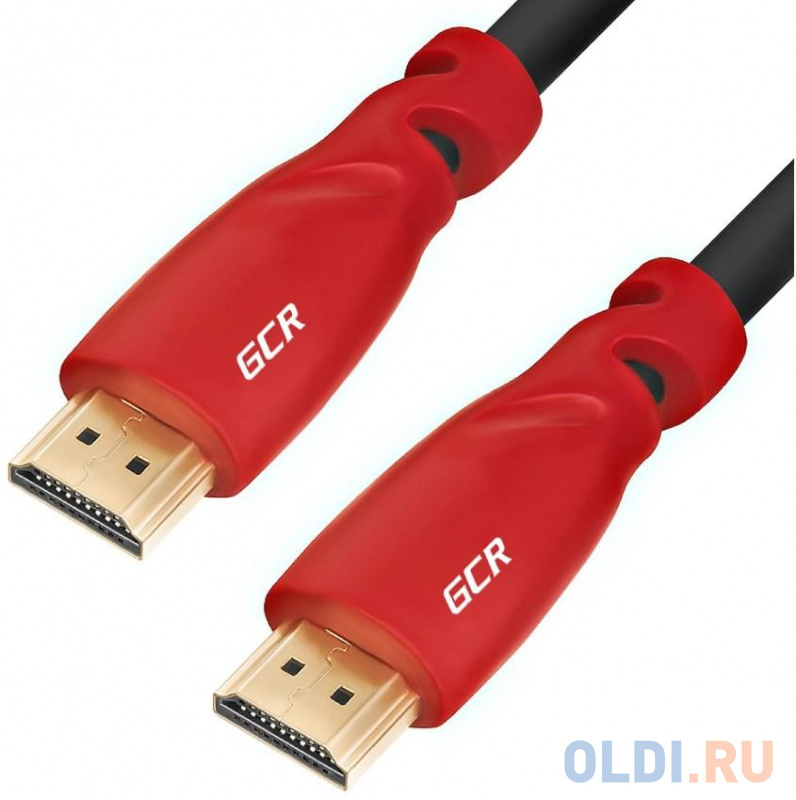 

GCR Кабель 0.3m HDMI версия 1.4, черный, красные коннекторы, OD7.3mm, 30/30 AWG, позолоченные контакты, Ethernet 10.2 Гбит/с, 3D, 4K GCR-HM350-0.3m, э, Черный/красный