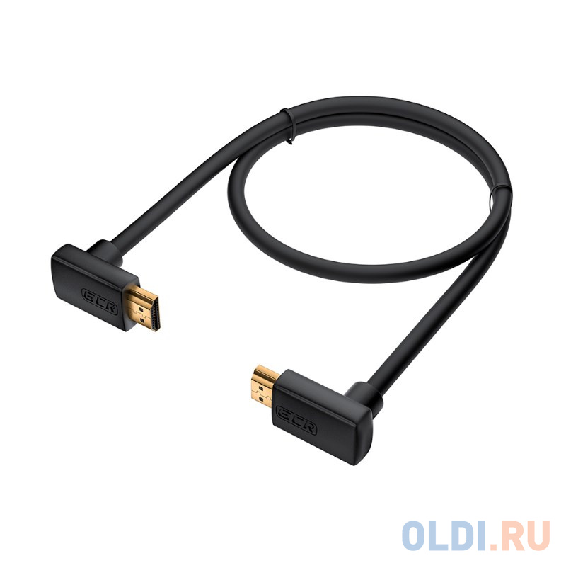 GCR Кабель 2.0m HDMI 2.0, M верхний угол /M верхний угол, черный, HDR 4:2:2, Ultra HD, 4K 60 fps 60Hz/5K*30Hz, 3D, AUDIO, 18.0 Гбит/с, 28/28 AWG, GCR- Вид№2