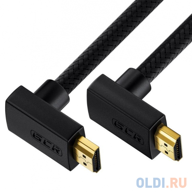 

GCR Кабель 2.0m HDMI 2.0, M верхний угол/M верхний угол, черный нейлон, HDR 4:2:2, Ultra HD, 4K 60 fps 60Hz/5K*30Hz, 3D, AUDIO, 18.0 Гбит/с, 28/28 AWG