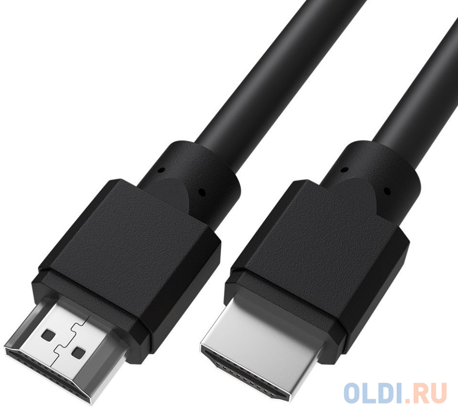 Кабель 0.5m HDMI 1.4, 30/30 AWG, FullHD, Ethernet 10.2 Гбит/с, 3D, экран, цвет черный 4PH-50510 - фото 1