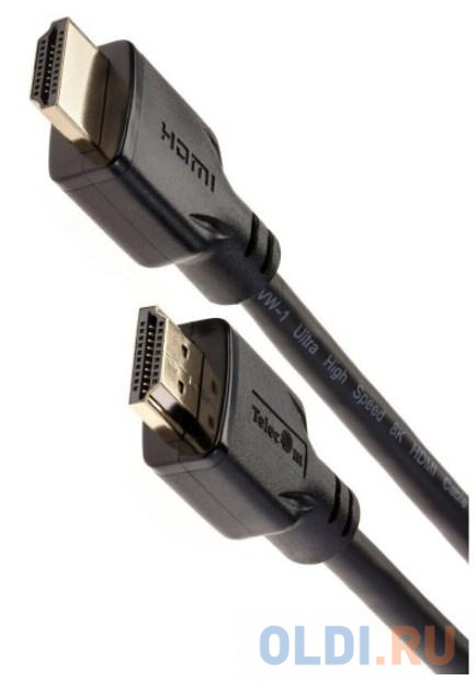 Кабель HDMI 1.5м TELECOM TCG255-1.5M круглый черный