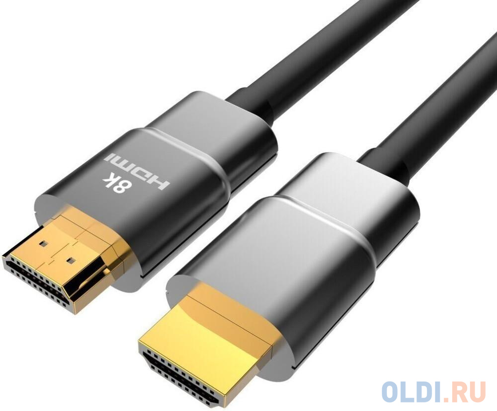 Кабель HDMI 1.5м VCOM Telecom ACG863-1.5M круглый черный серый кабель hdmi 1 8м vcom telecom cg525d r 1 8 ver 2 0 2 фильтра круглый