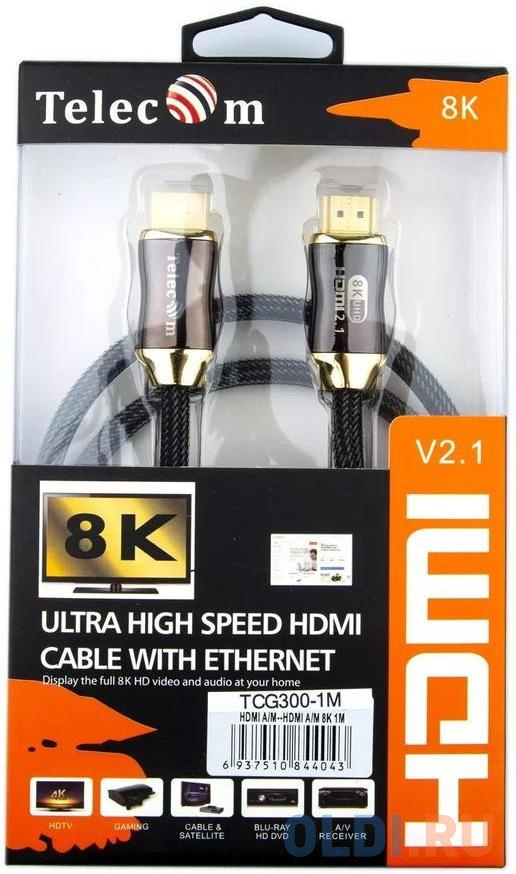 Кабель HDMI 3м VCOM Telecom TCG300-3M круглый черный Вид№3