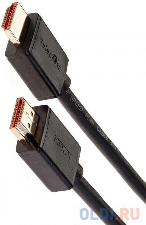 Кабель HDMI 5м VCOM Telecom TCG215F-5M круглый черный кабель переходник hdmi m vga f telecom [ta558]