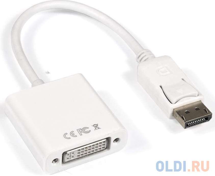 Exegate EX284909RUS Кабель-переходник DisplayPort-DVI ExeGate EX-DPM-DVIF-0.15 (20M/19F, 0, 15м)