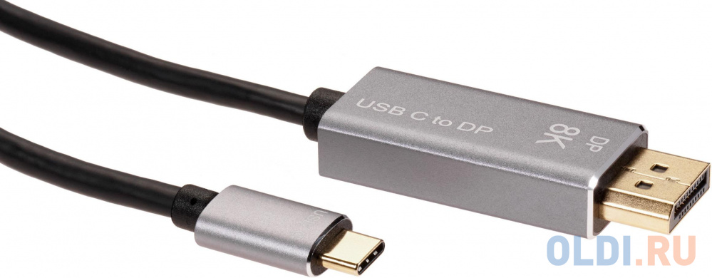 Кабель DisplayPort 1.8м VCOM Telecom CU480MC-1.8M круглый черный серый Вид№2