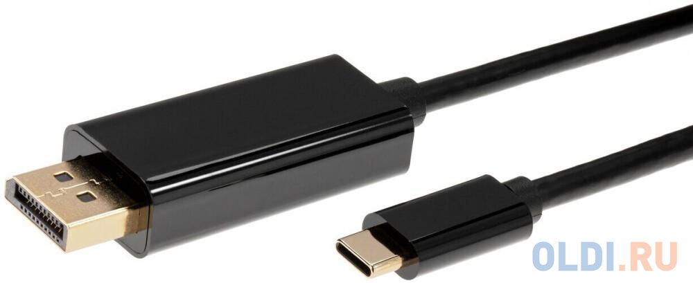 Кабель DisplayPort 1.8м VCOM Telecom ACU422C-1.8M круглый черный кабель vga 3м vcom telecom vvg6448 круглый