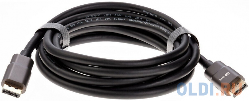 Кабель DisplayPort 3м VCOM Telecom ACG633-3M круглый черный Кабель DisplayPort 3м VCOM Telecom ACG633-3M круглый черный фото
