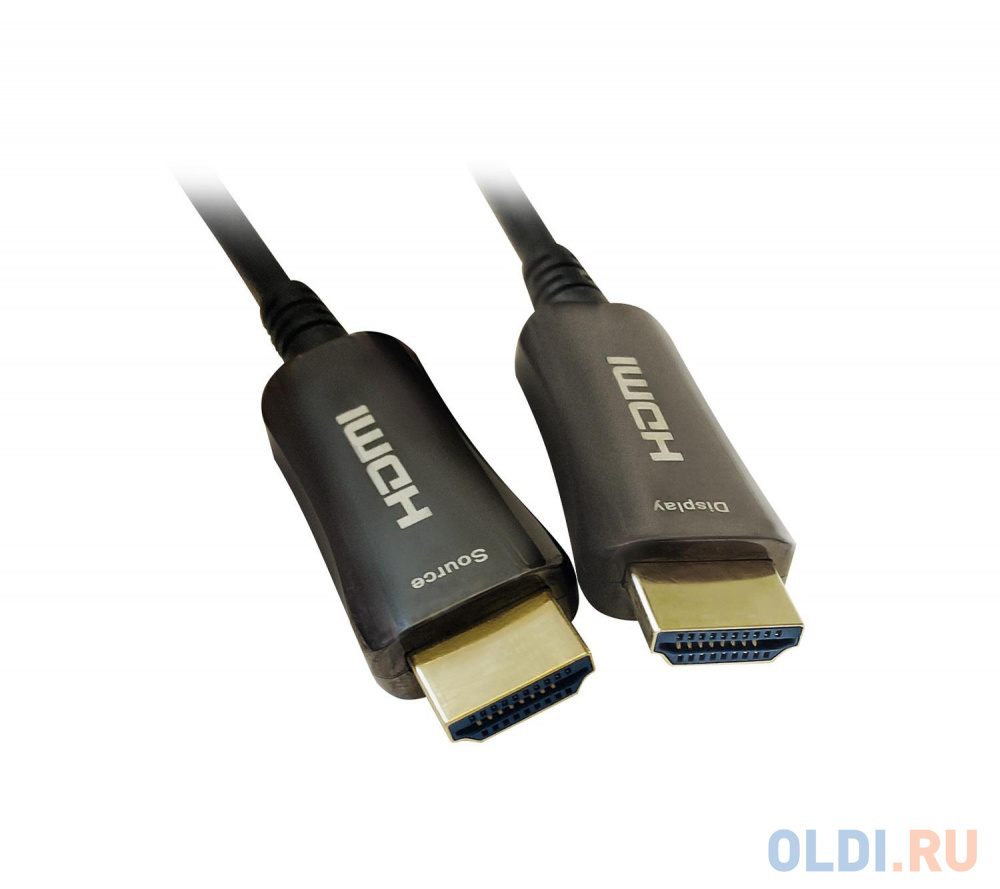Кабель аудио-видео Digma HDMI 2.0 AOC HDMI (m)/HDMI (m) 50м. Позолоченные контакты черный (BHP AOC 2.0-50) - фото 2