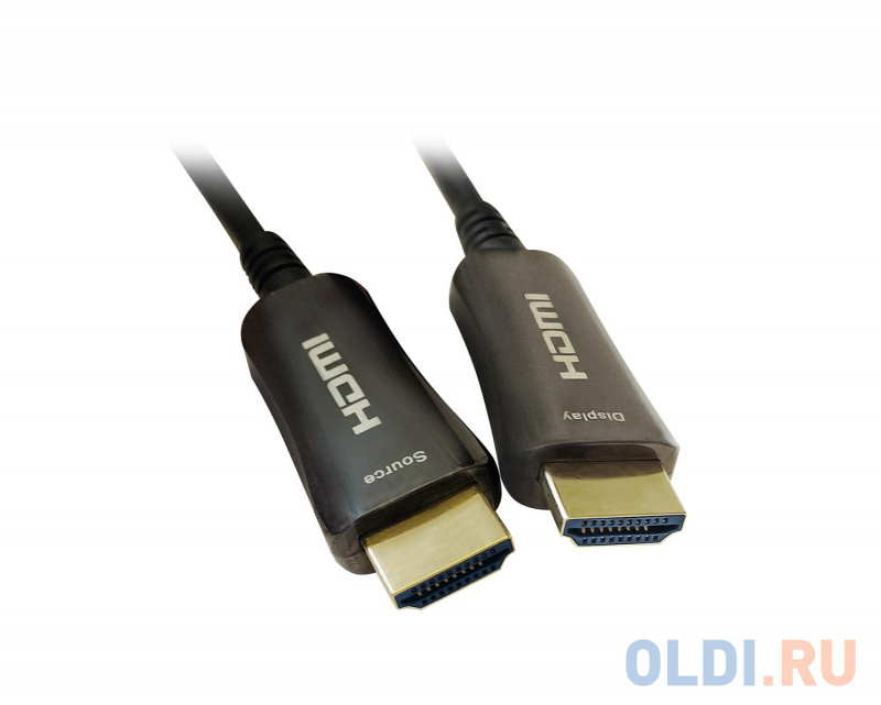 Кабель аудио-видео Digma HDMI 2.0 AOC HDMI (m)/HDMI (m) 20м. Позолоченные контакты черный (BHP AOC 2.0-20) фото