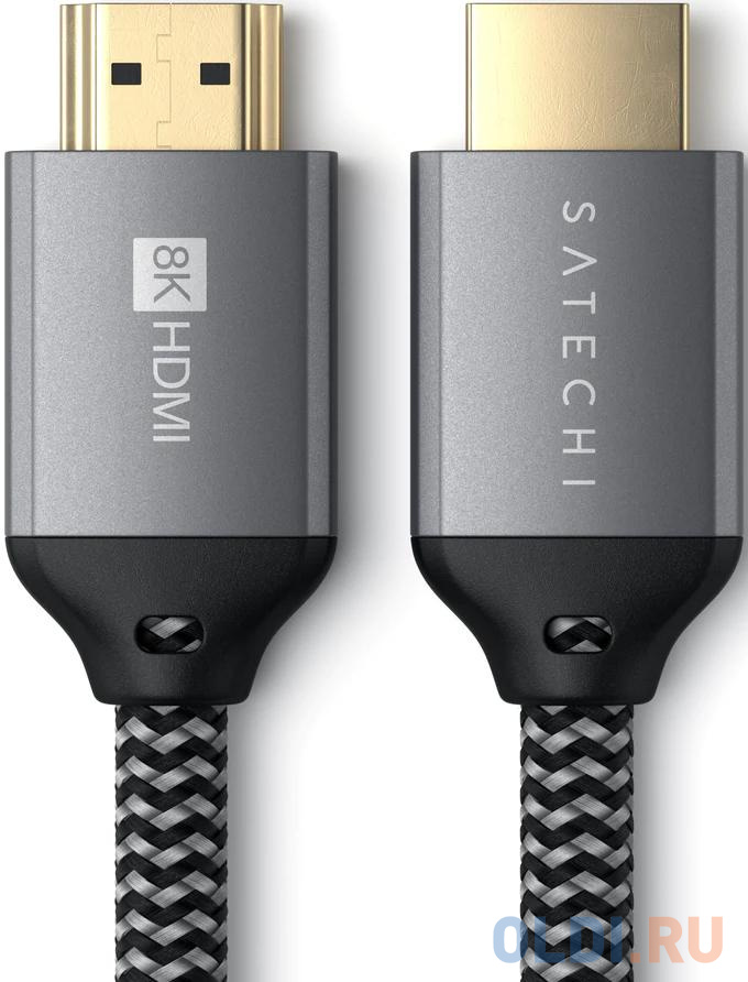Кабель высокоскоростной Satechi 8K ULTRA HD HDMI 2.1 Cable Длина кабеля: 2 м Цвет: серый космос ST-8KHC2MM - фото 4