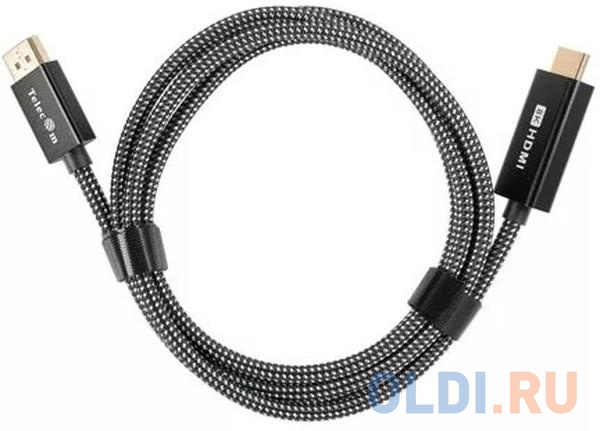 

Кабель HDMI DisplayPort 1.8м TELECOM TA815M-1.8M круглый черный