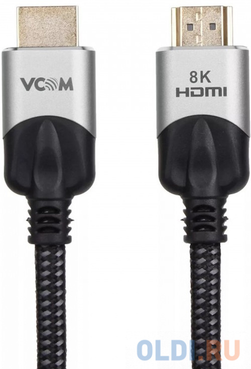Кабель HDMI 1.5м VCOM Telecom CG865-1.5M круглый черный переходник hdmi 19m dvi d 25f vcom vad7819 позолоченные контакты