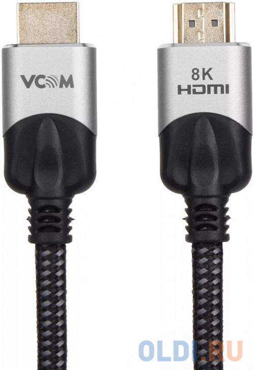 Кабель HDMI 3м VCOM Telecom CG865-3M круглый черный кабель hdmi 19m m ver 2 1 8k 60 hz 1m telecom tcg255 1m