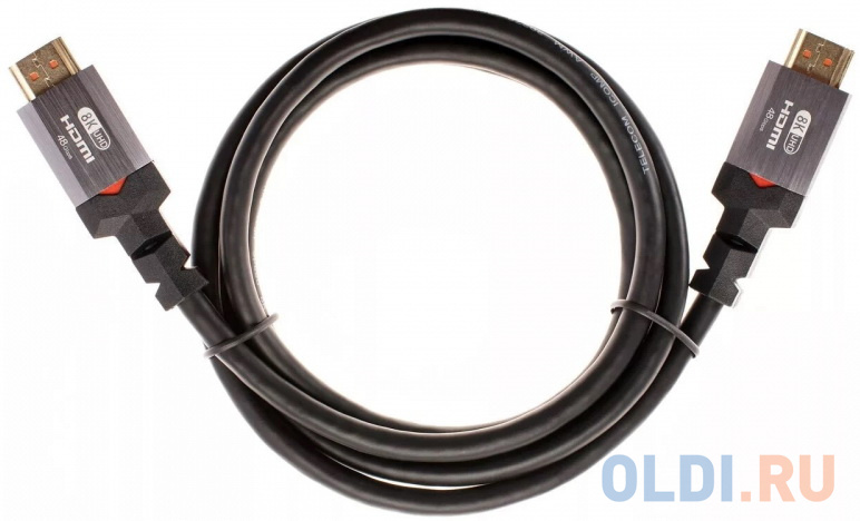 Кабель HDMI 2м TELECOM TCG365-2M круглый черный/серый аудио видео кабель oxion 3rca 3rca 1 2 м