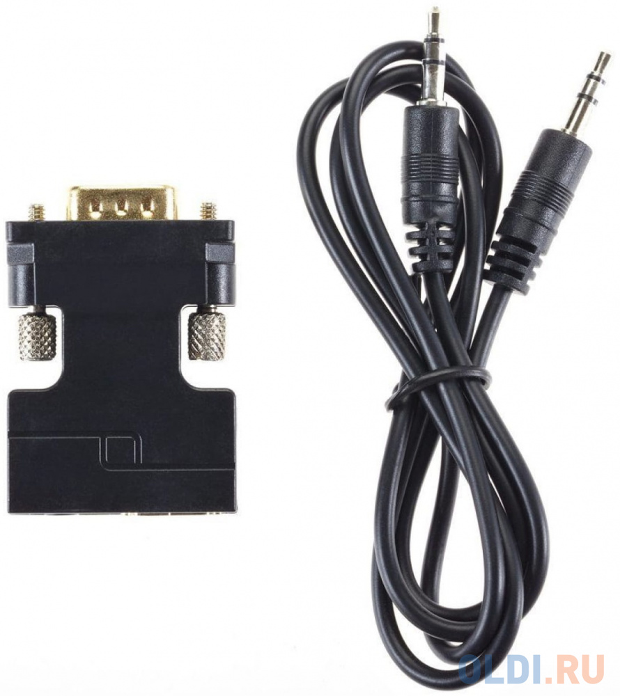 Переходник HDMI(F) --> VGA(M)+audio,1080*60Hz, VCOM <CA336A> переходник hdmi 19m dvi d 25f vcom vad7819 позолоченные контакты