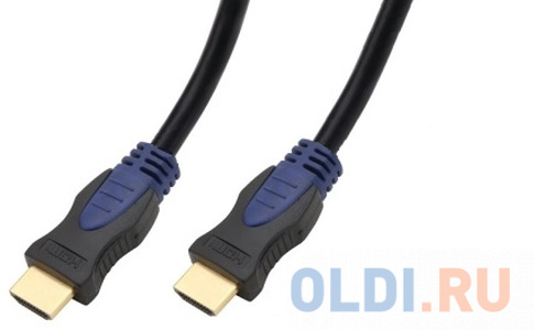 Кабель HDMI 0.5м Wize WAVC-HDMI-0.5M круглый черный кабель hdmi 1м wize wavc hdmira 1m круглый