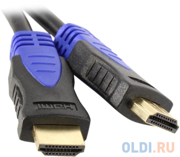 Кабель HDMI 3м Wize WAVC-HDMI-3M круглый черный кабель hdmi wize [aoc hm hm 10m] оптический 10 м 4k 60hz 4 4 4 v 2 0 arc 19m 19m hdcp 2 2 ethernet коробка