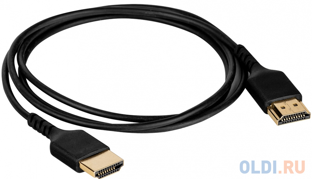 Кабель HDMI 0.5м Wize WAVC-HDMIUS-0.5M круглый черный кабель hdmi [aoc hm hm 50m] wize оптический 50 м 4k 60hz v 2 0 arc 19m 19m коробка