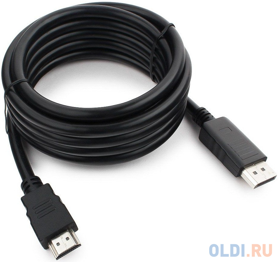 Кабель аудио-видео Buro HDMI (m)/DisplayPort (m) 3м. Позолоченные контакты черный (HDMI-DP-3M) кабель аудио видео buro displayport m displayport m 10м bhp dpp 1 4 10