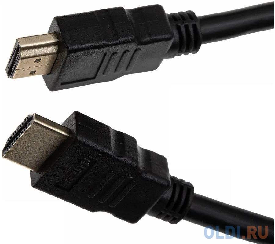 Кабель HDMI 2м Cactus CS-HDMI.1.4-2 круглый черный - фото 3